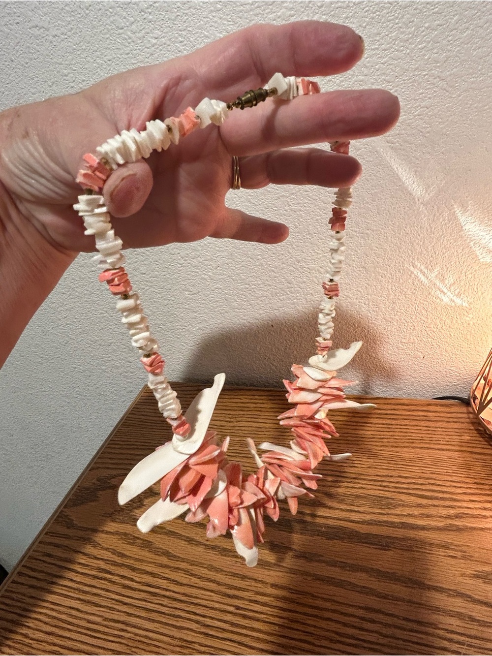 Shell Chip Necklace in Cream and Peach - Unbranded Women’s Jewelry - Picture 5 of 6